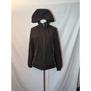 Free Country Women's Medium Black Softshell Hooded Jacket